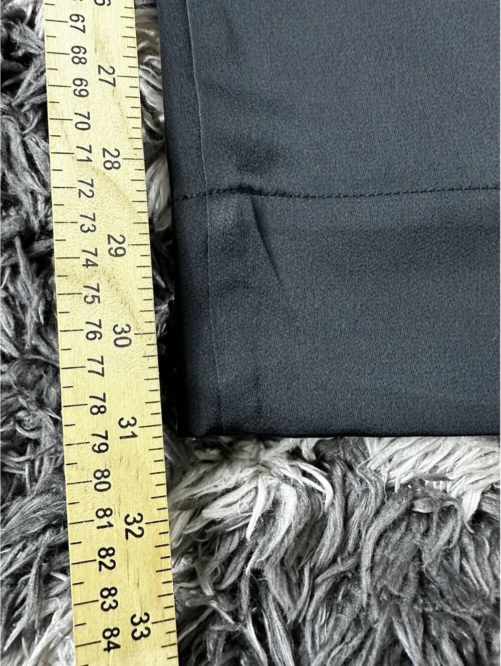 NWT HM Womens Size 8 Black Wide Leg Dress Pants Trouser Satin Crepe High Rise